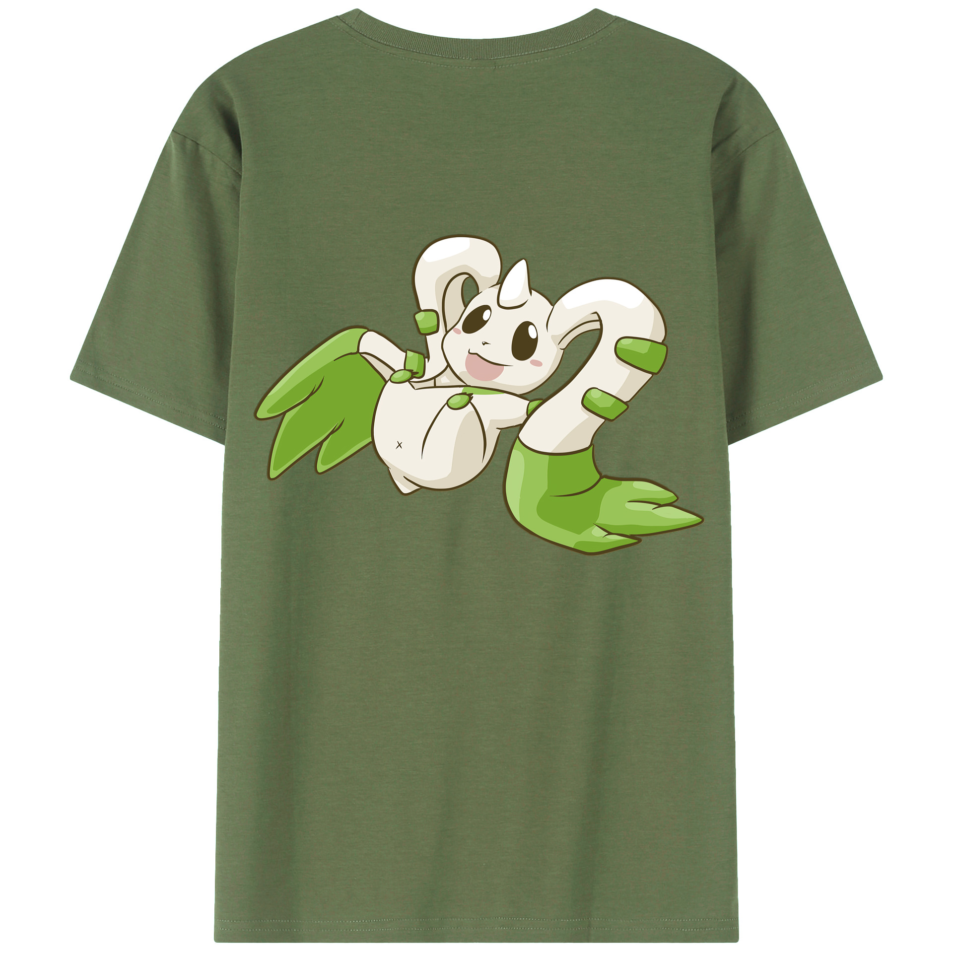 （画像用） Digimon デジタルモンスター/デジモン 綿100％ メンズ半袖Tシャツ（バックプリント） 通気性